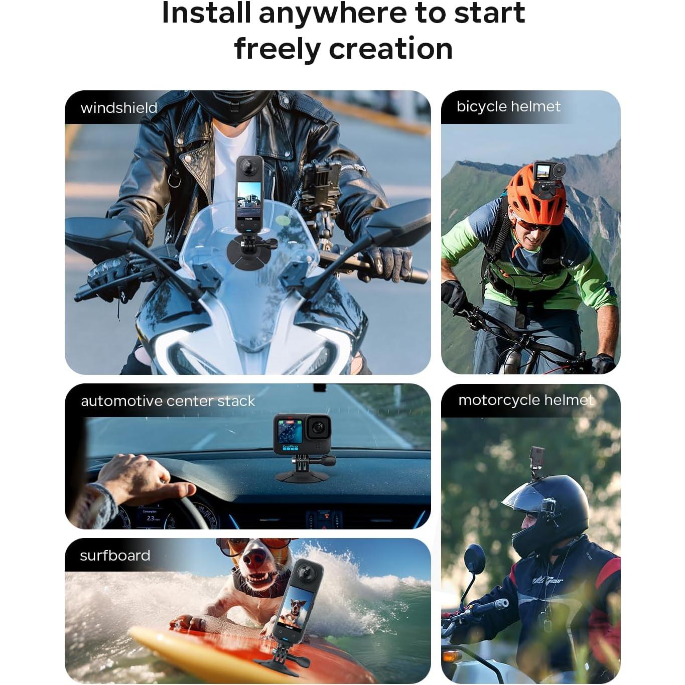 Soporte Adhesivo Flexible aMaiMingji para Cámaras de Acción