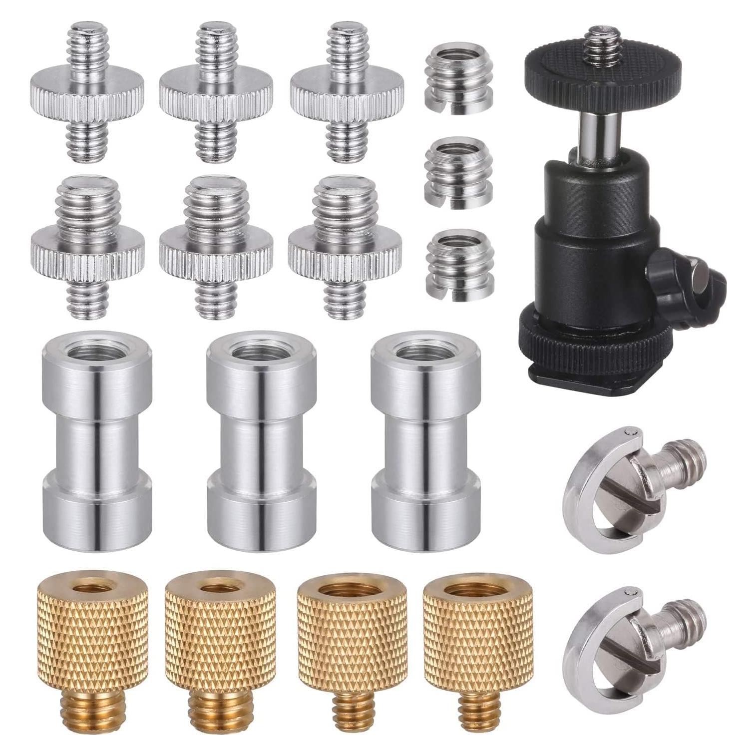 Adaptador de Tornillo de Cámara KWOKWEI 19 Piezas Metal