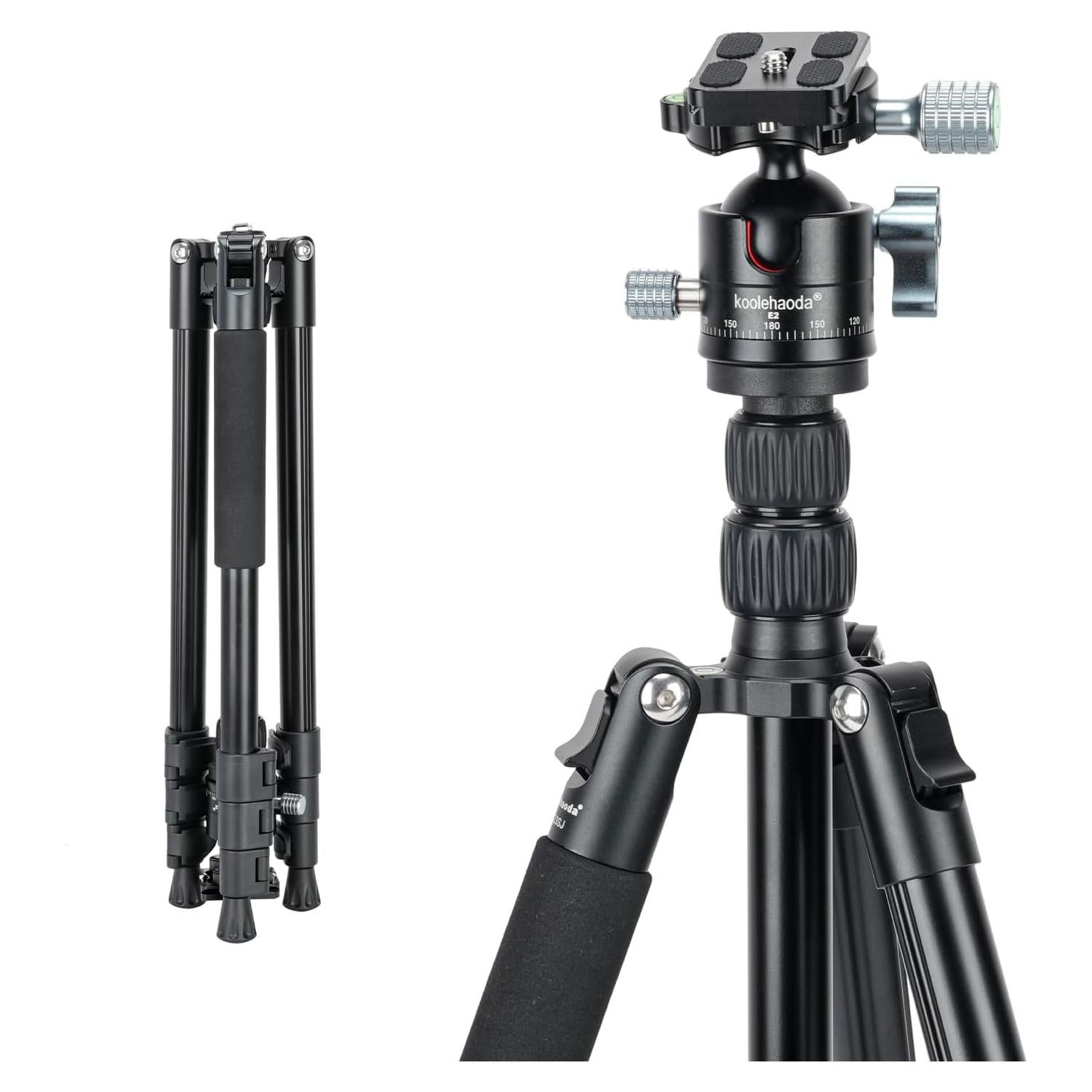 Trípode Koolehaoda 70" Aluminio Ligero Plegable 10kg