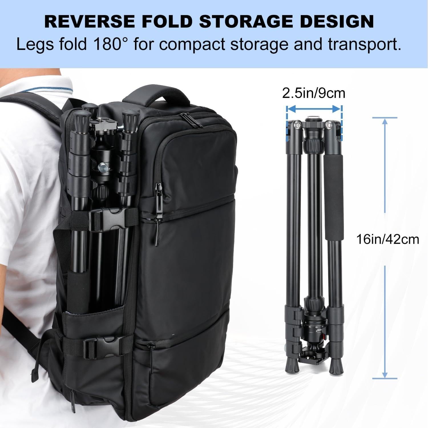 Trípode Koolehaoda 70" Aluminio Ligero Plegable 10kg