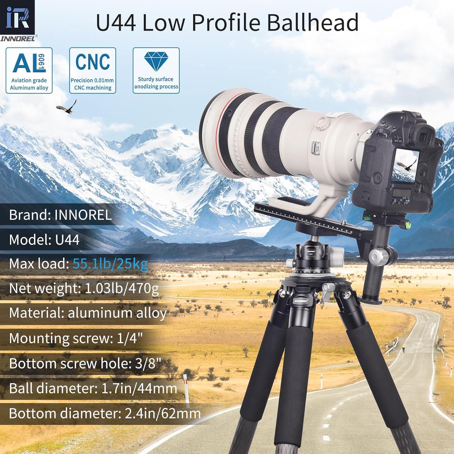 Cabezal de Trípode INNOREL U44 Bola 44mm Metal 25kg