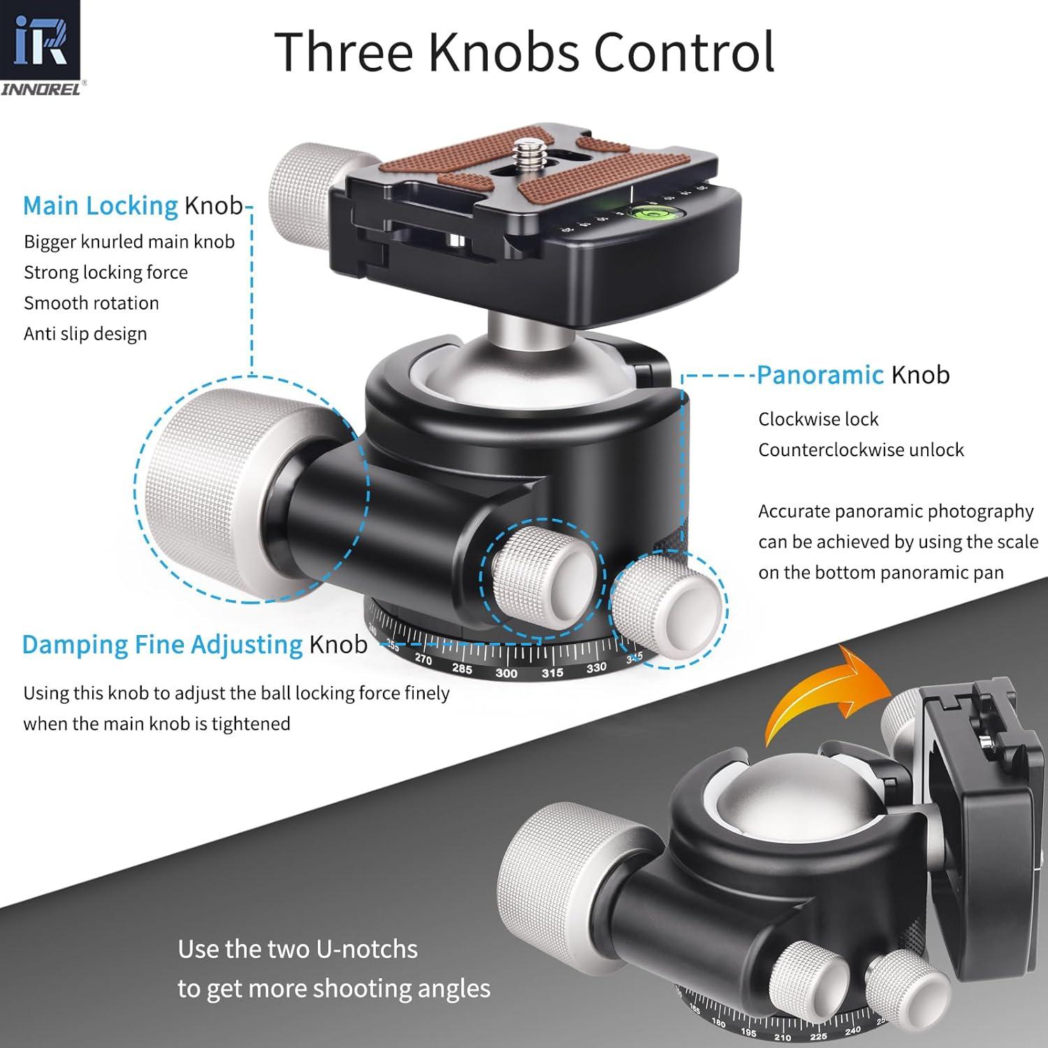 Cabezal de Trípode INNOREL U44 Bola 44mm Metal 25kg