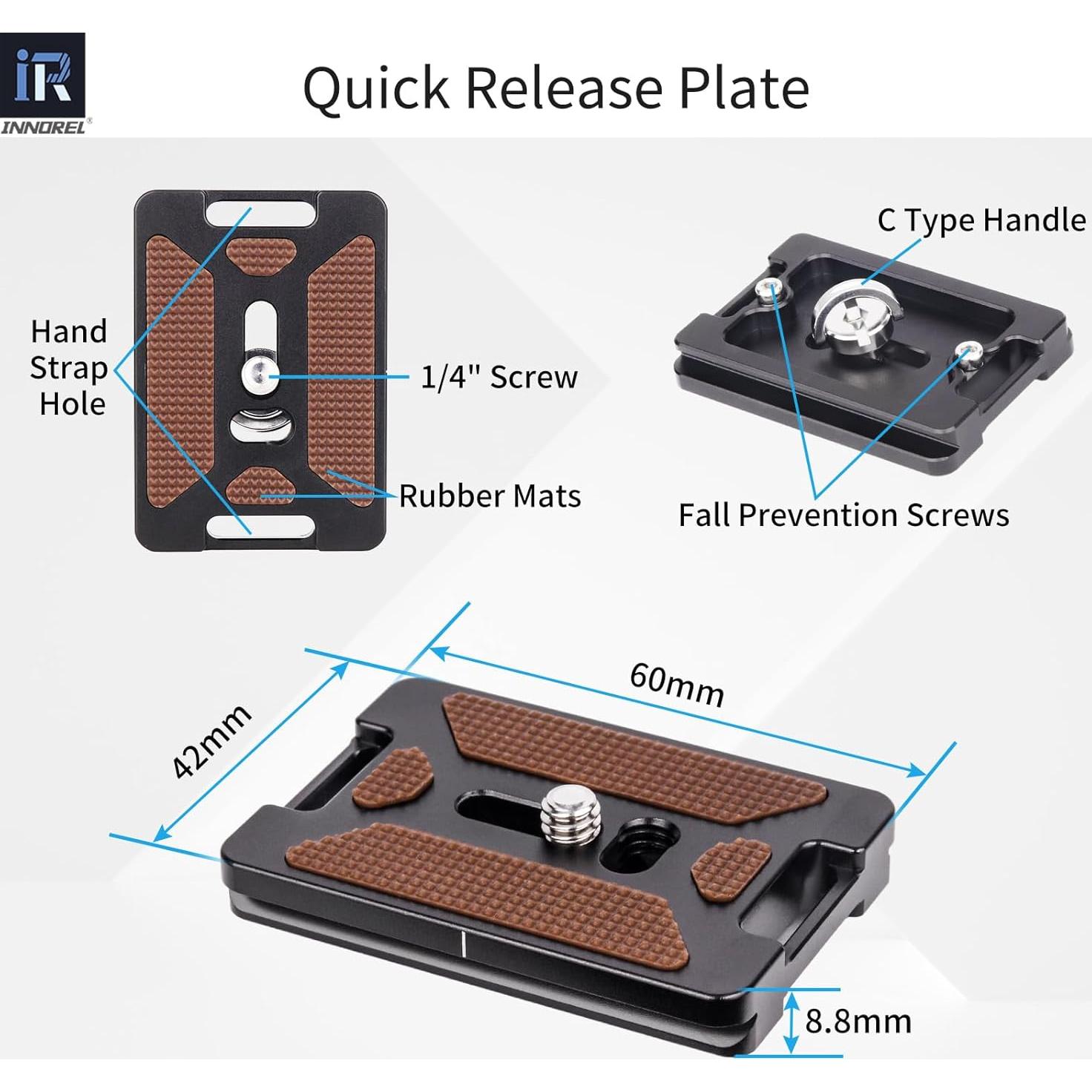 Cabezal de Trípode INNOREL U44 Bola 44mm Metal 25kg