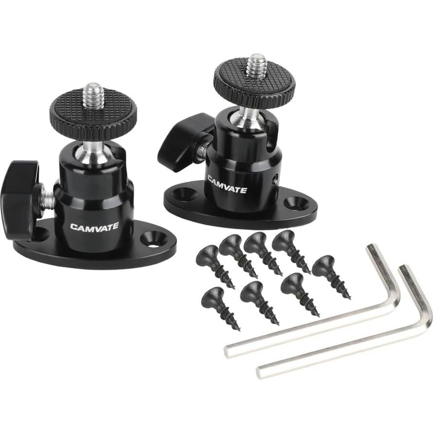 Cabezal Esférico Mini CAMVATE 1/4"-20 para Montaje en Techo