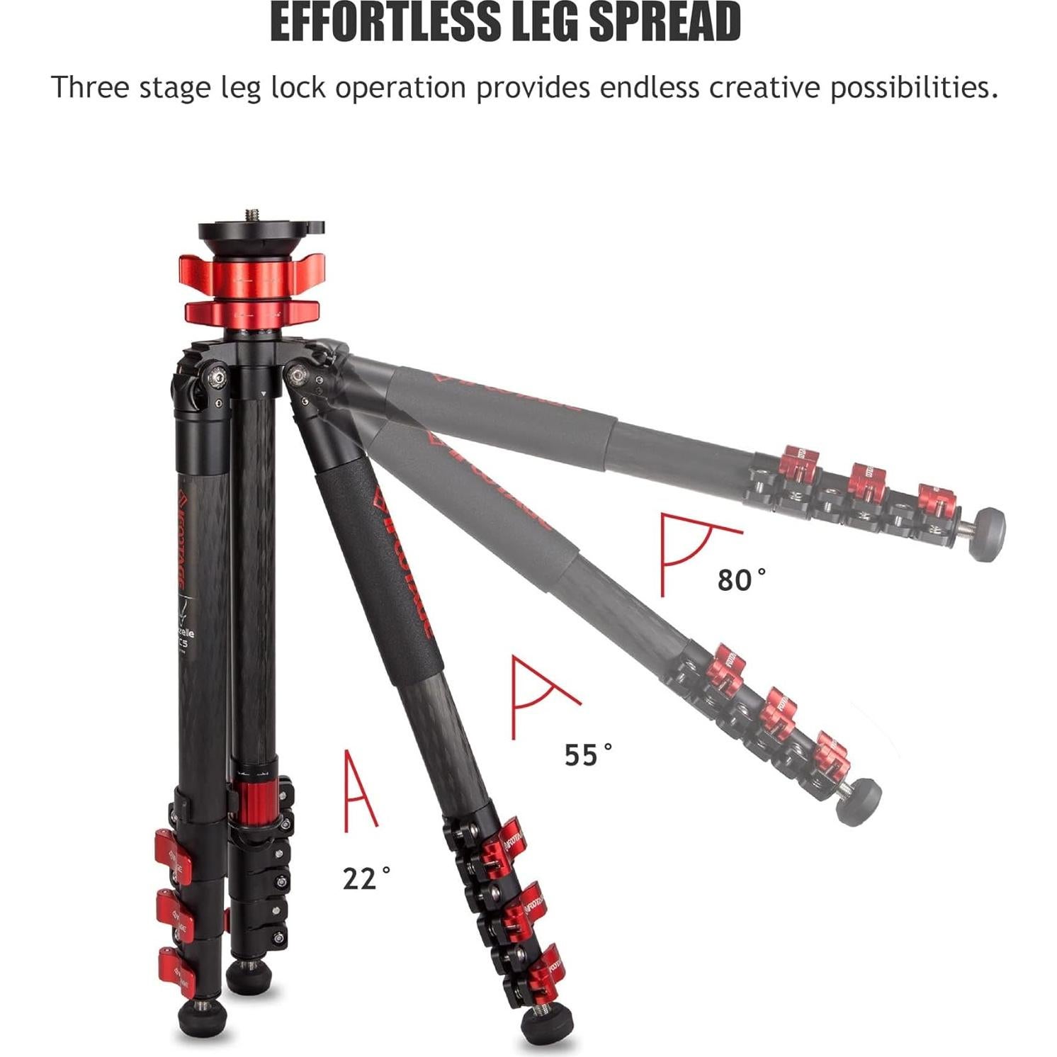 Trípode IFOOTAGE TA6S Profesional Aluminio 360° para DSLR