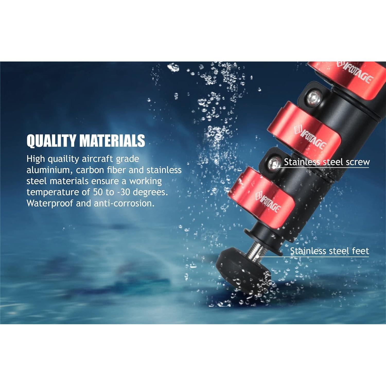 Trípode IFOOTAGE TA6S Profesional Aluminio 360° para DSLR