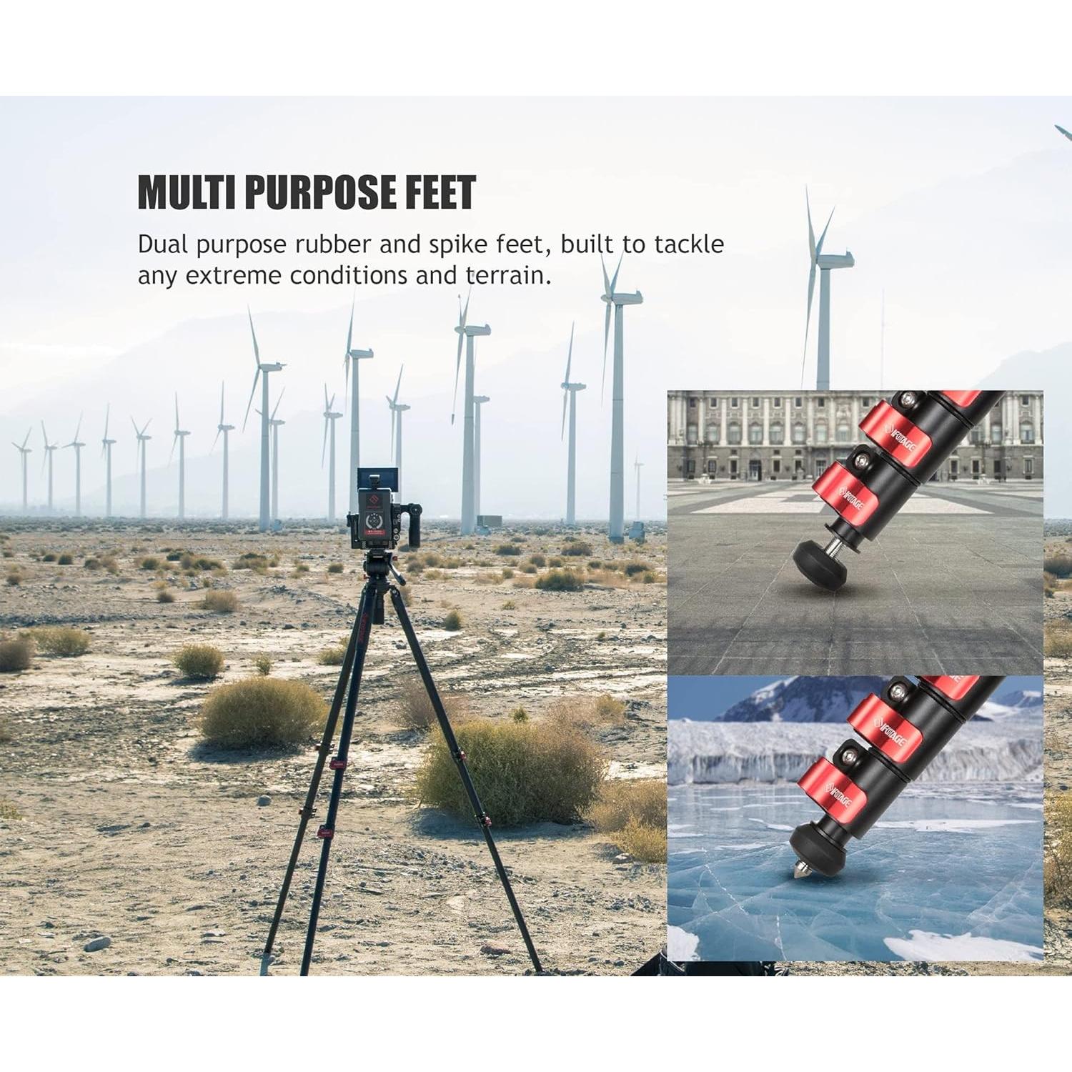 Trípode IFOOTAGE TA6S Profesional Aluminio 360° para DSLR