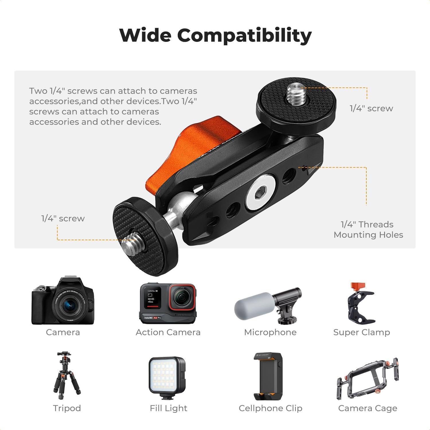 Brazo Mágico Articulado K&F Concept 24.9 cm 360° Soporte