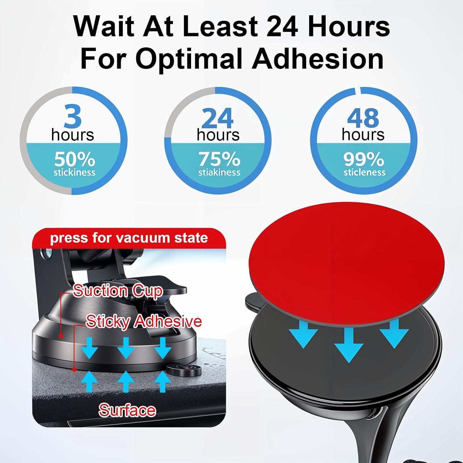 Almohadillas Adhesivas para Soporte de Coche Bremorou 90mm 95mm