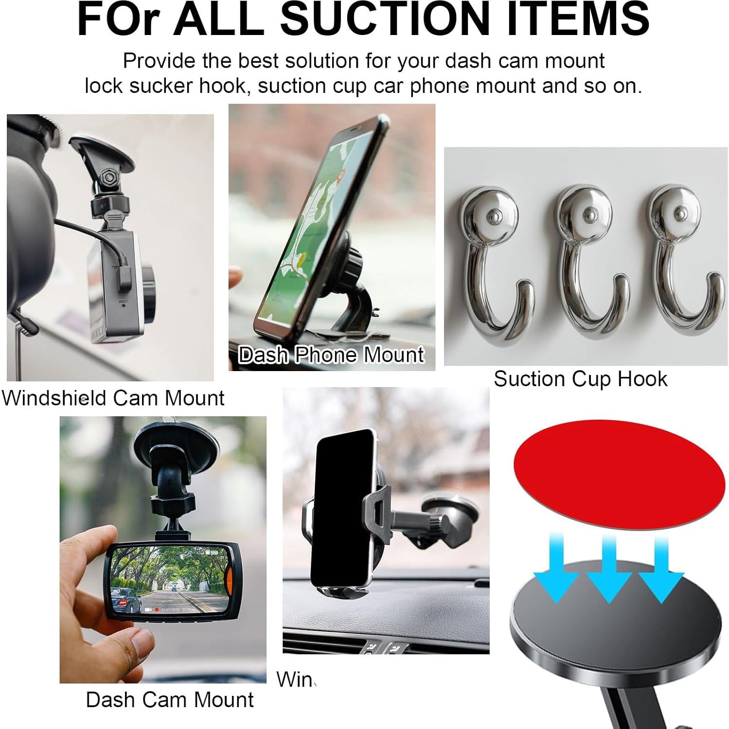 Almohadillas Adhesivas para Soporte de Coche Bremorou 90mm 95mm