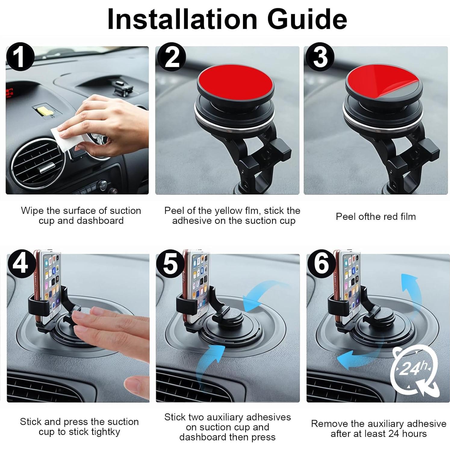 Almohadillas Adhesivas para Soporte de Coche Bremorou 90mm 95mm
