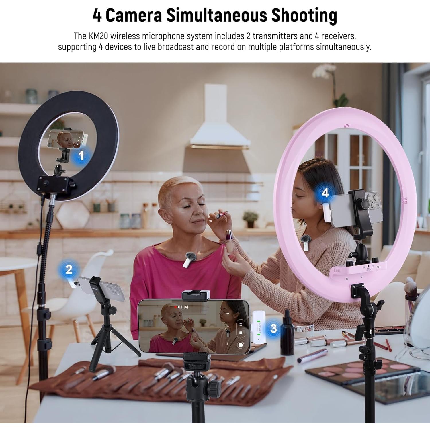 Soporte NEEWER Super Clamp con brazo mágico 7.62cm y micrófono