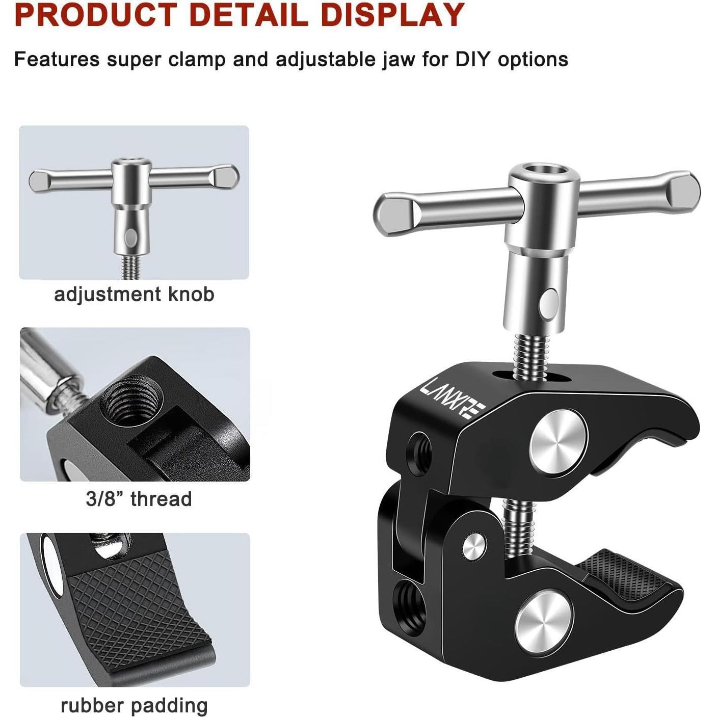 Brazo Mágico Ajustable 23 cm Lanxire con Super Abrazadera