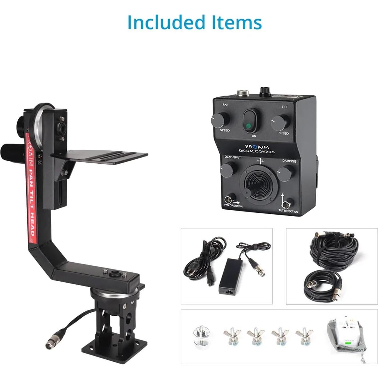 Cabezal Motorizado PROAIM PT-SR 2 Ejes Pan-Tilt 360° 7.5kg