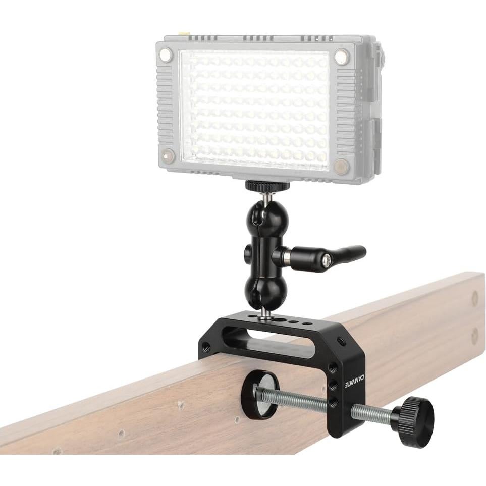 Abrazadera C CAMVATE con Mano de Bola Mini 1/4"-20 65mm