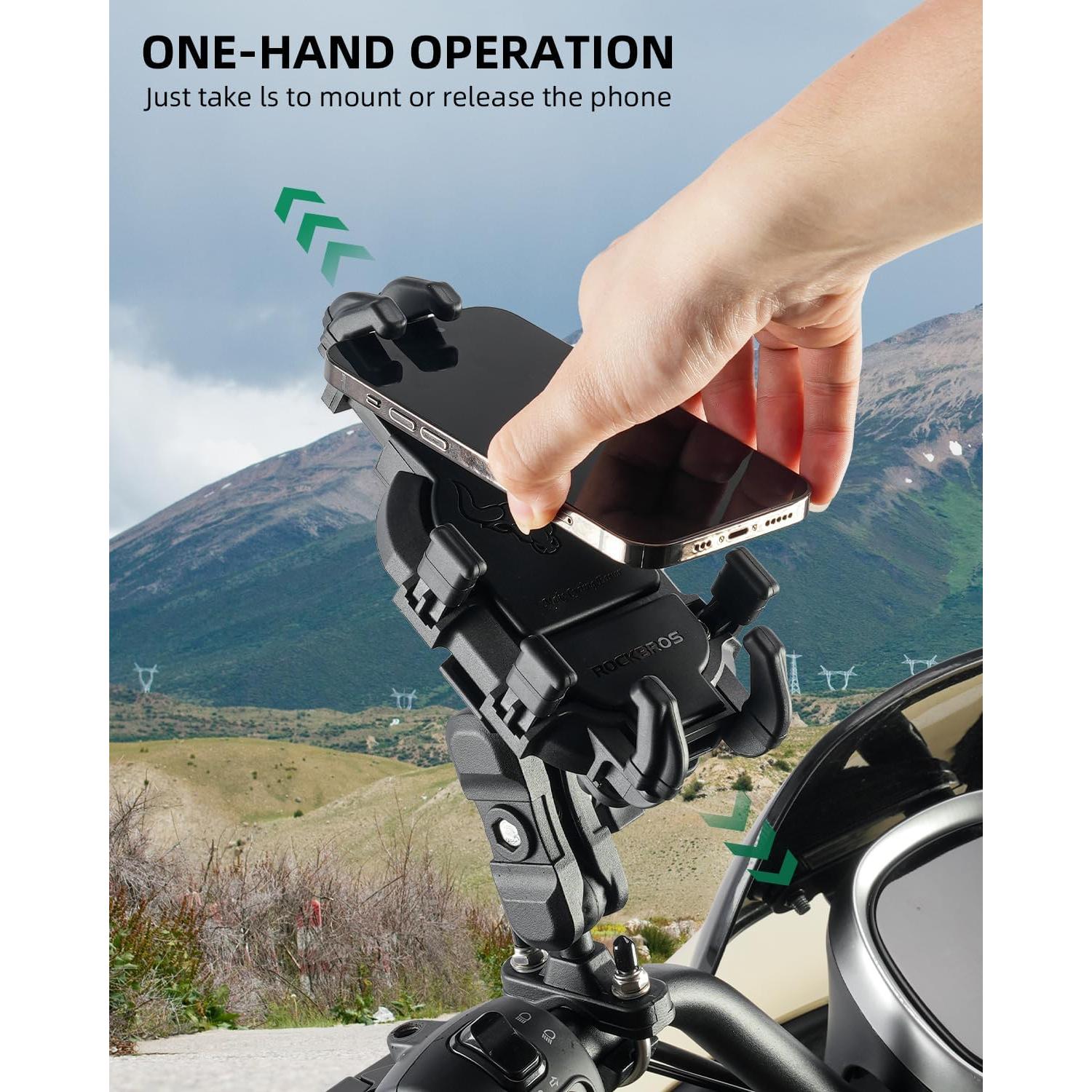 Soporte de Teléfono ROCKBROS para Bicicleta y Motocicleta 4.7-7.1"