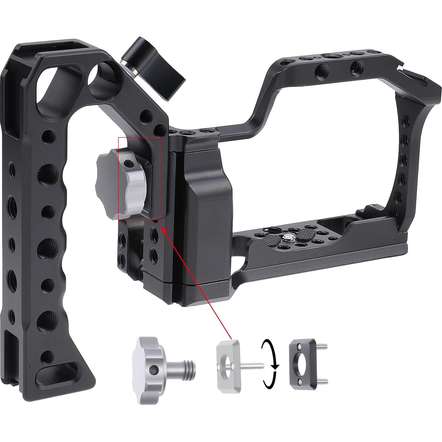 Jaula de Cámara Hersmay para Canon M5 M50 II con Mango