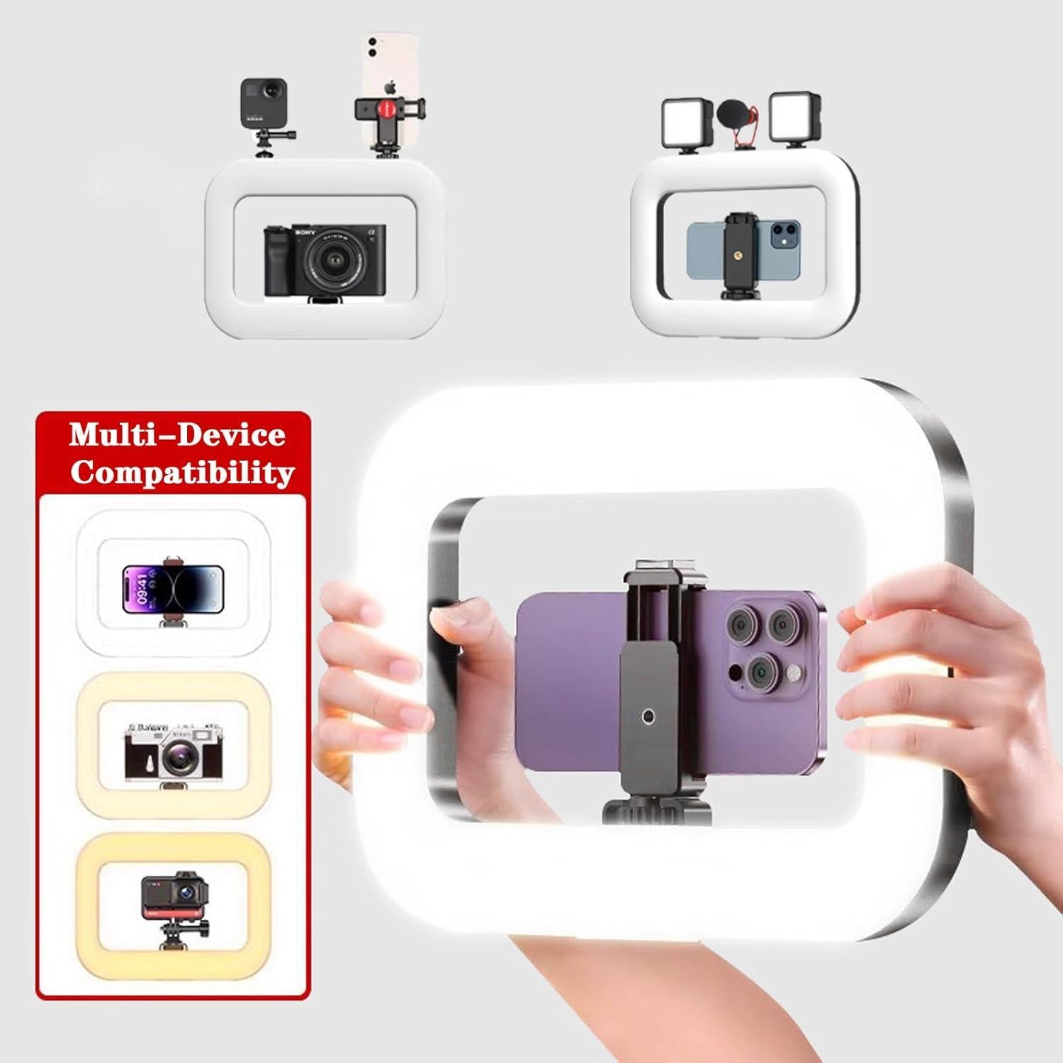 Anillo de Luz LED Portátil NANBEITONG con Batería 8000mAh