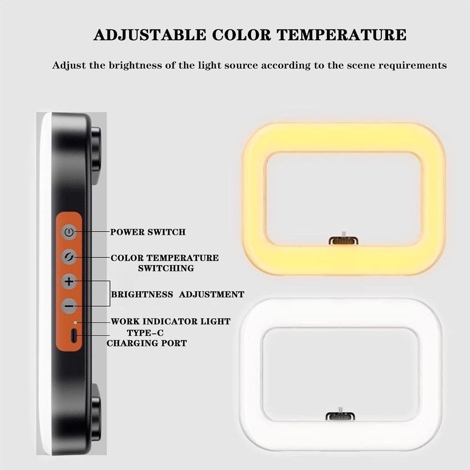 Anillo de Luz LED Portátil NANBEITONG con Batería 8000mAh