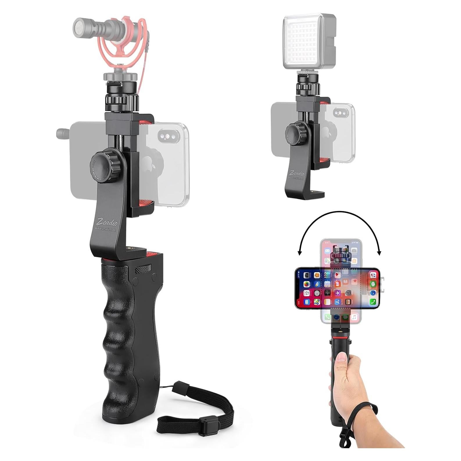 Estabilizador de Smartphone Zeadio, Mango de Video 360°