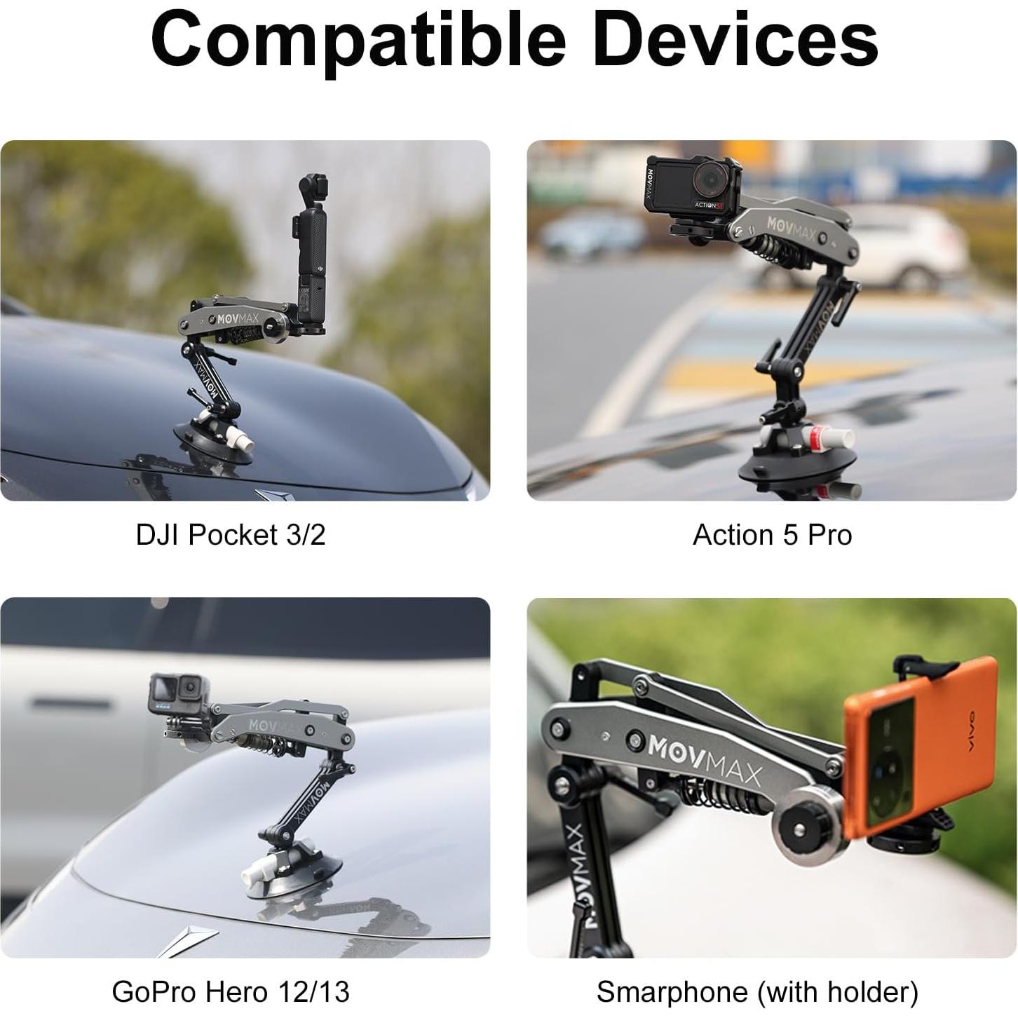 Brazo de Cuchilla MOVMAX para DJI Osmo Pocket 3/2 y GoPro