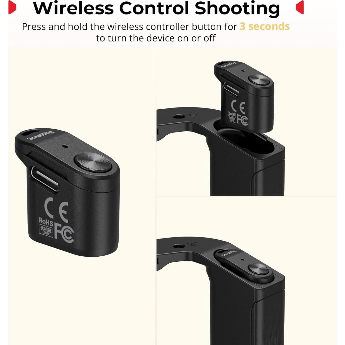 Control Inalámbrico SmallRig IG-02 para Smartphone con Doble Mango