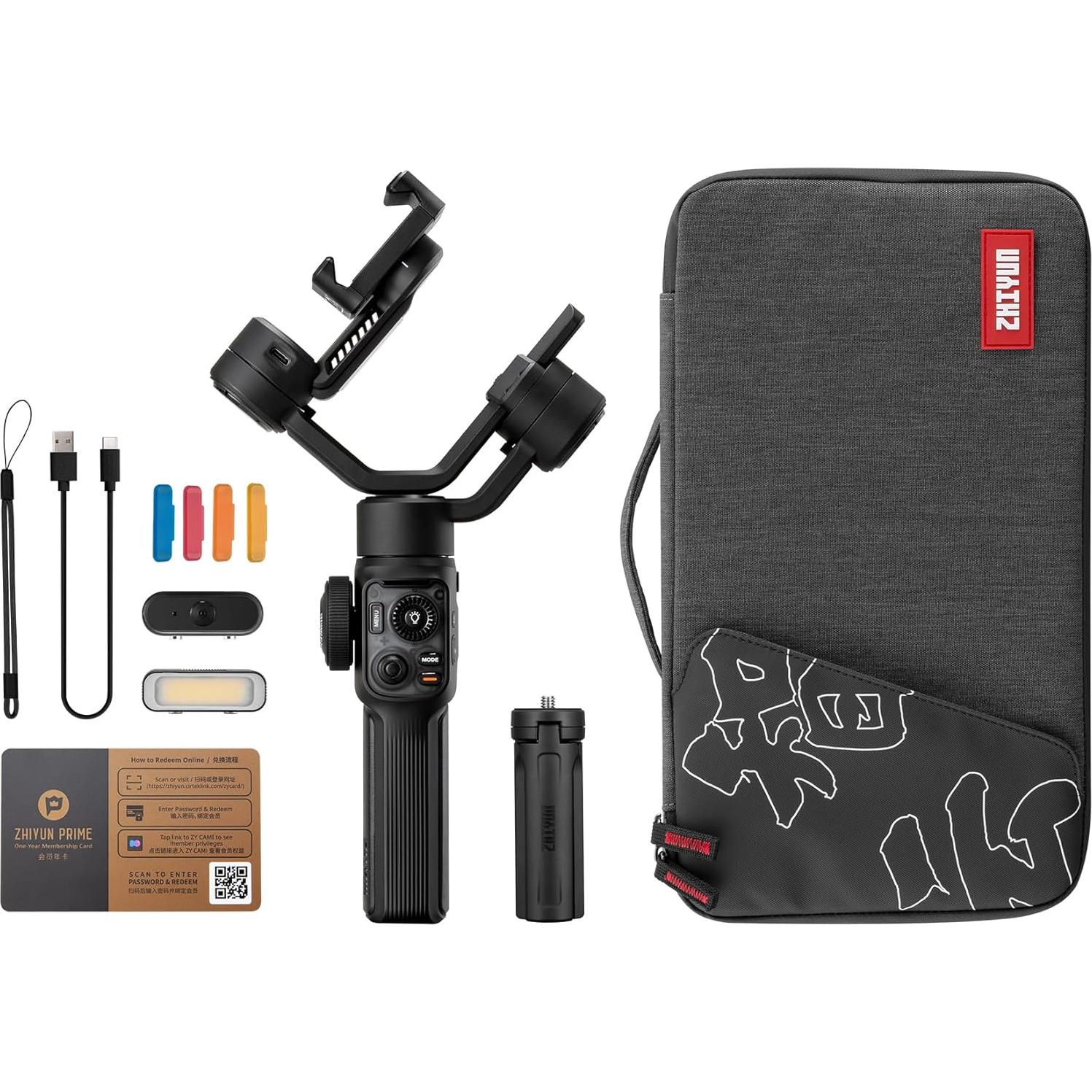 Estabilizador Gimbal ZHIYUN Smooth 5S AI Pro 3-ejes con Luz
