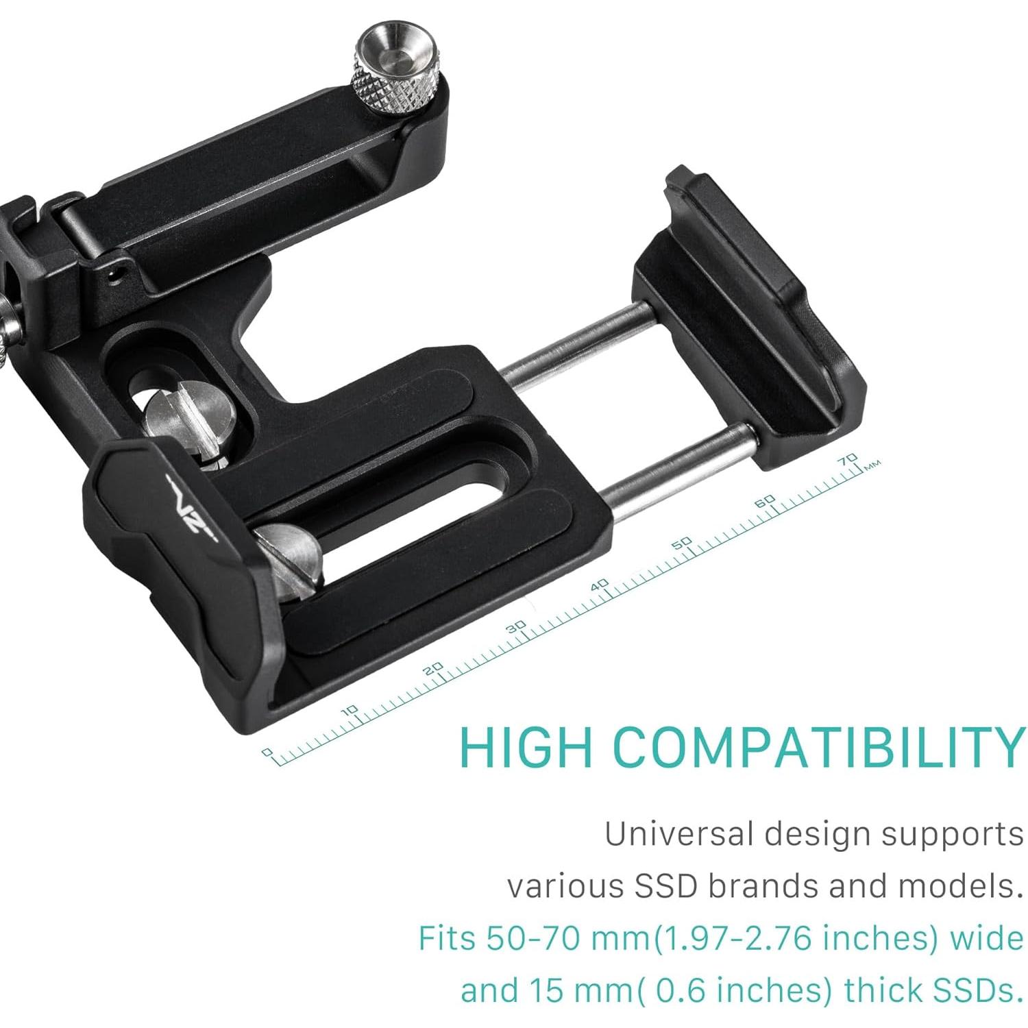 Soporte Universal para SSD Tilta V2 - Negro, 50-70 mm