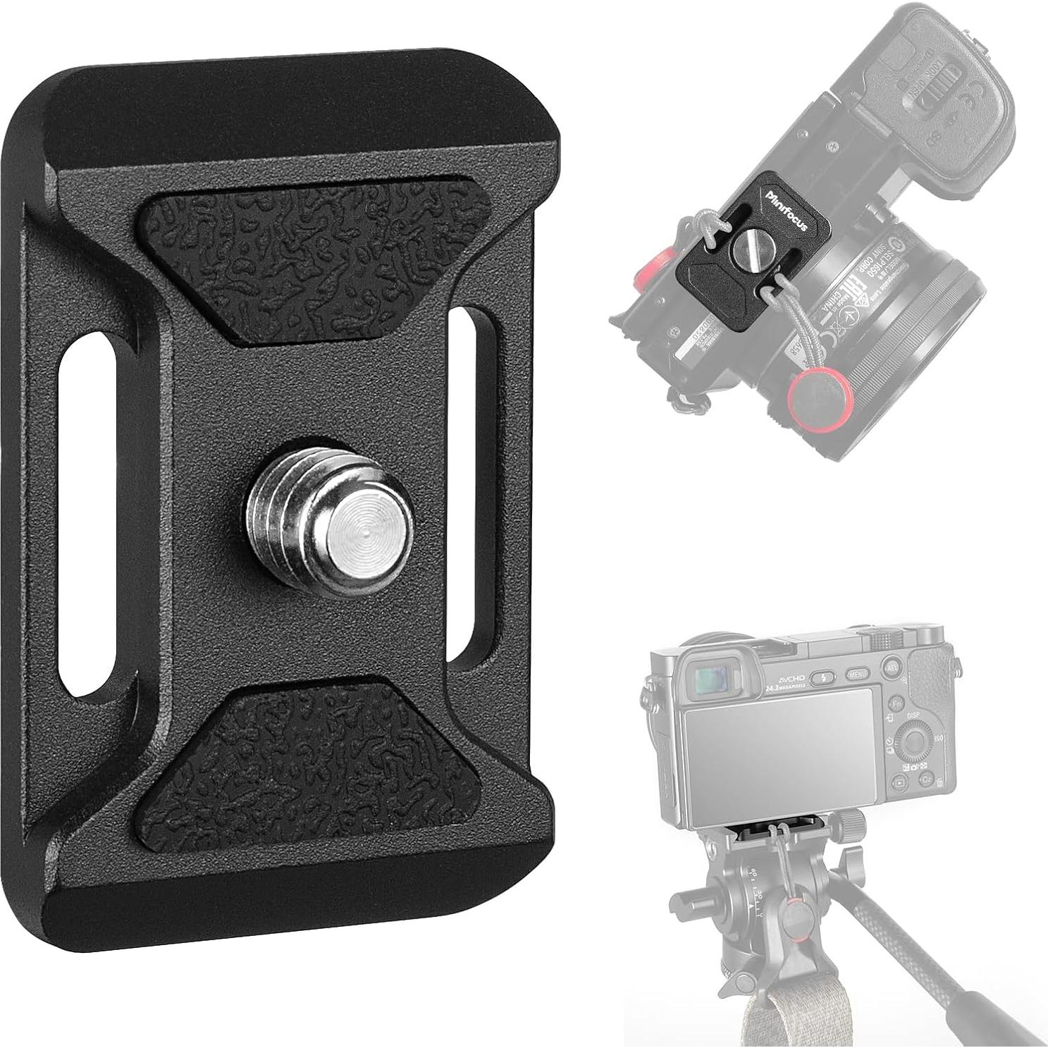 Placa de Liberación Rápida MINIFOCUS 2 Piezas 38mm Negro