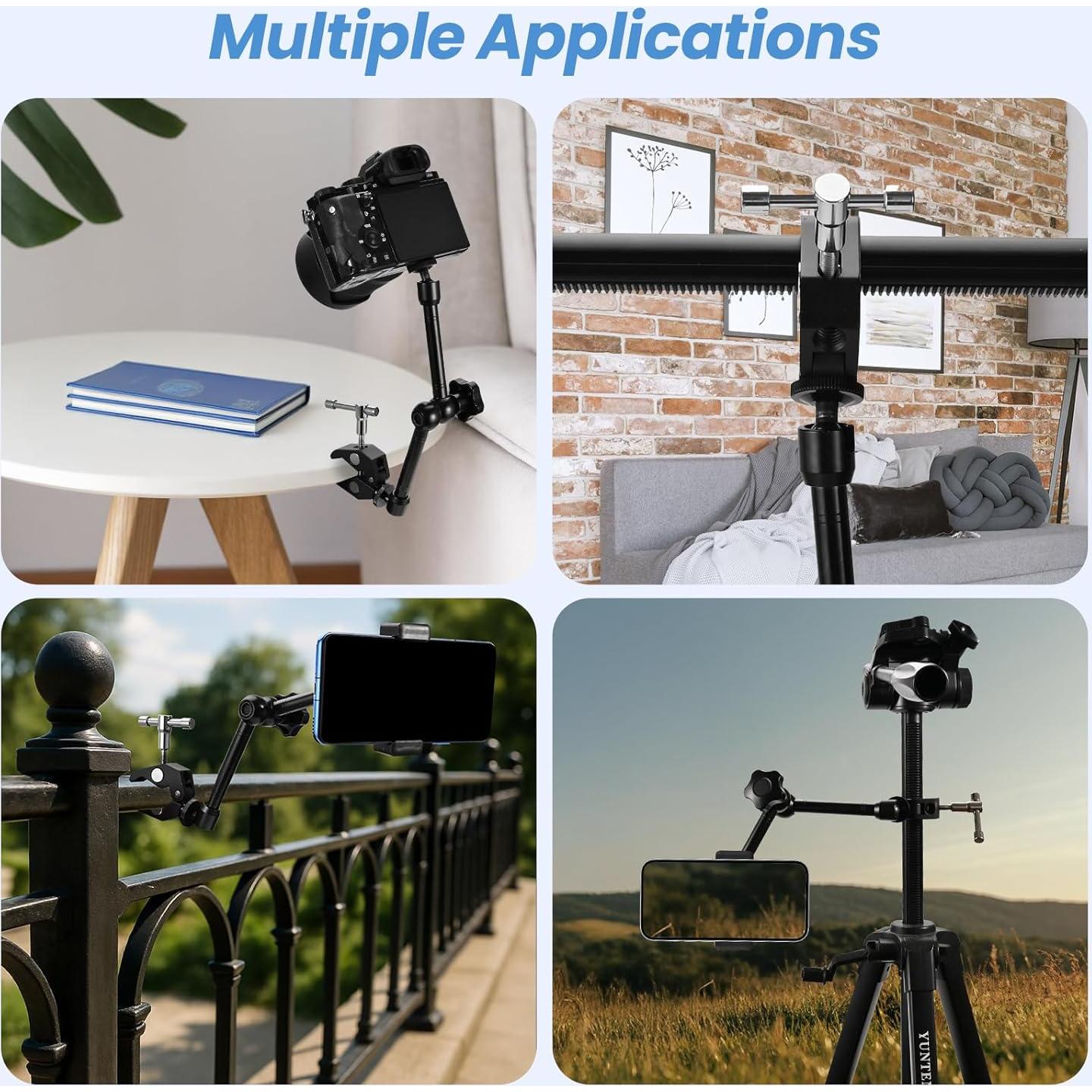 Kit Abrazadera Mágica 11" Small Rig con Clip para Teléfono