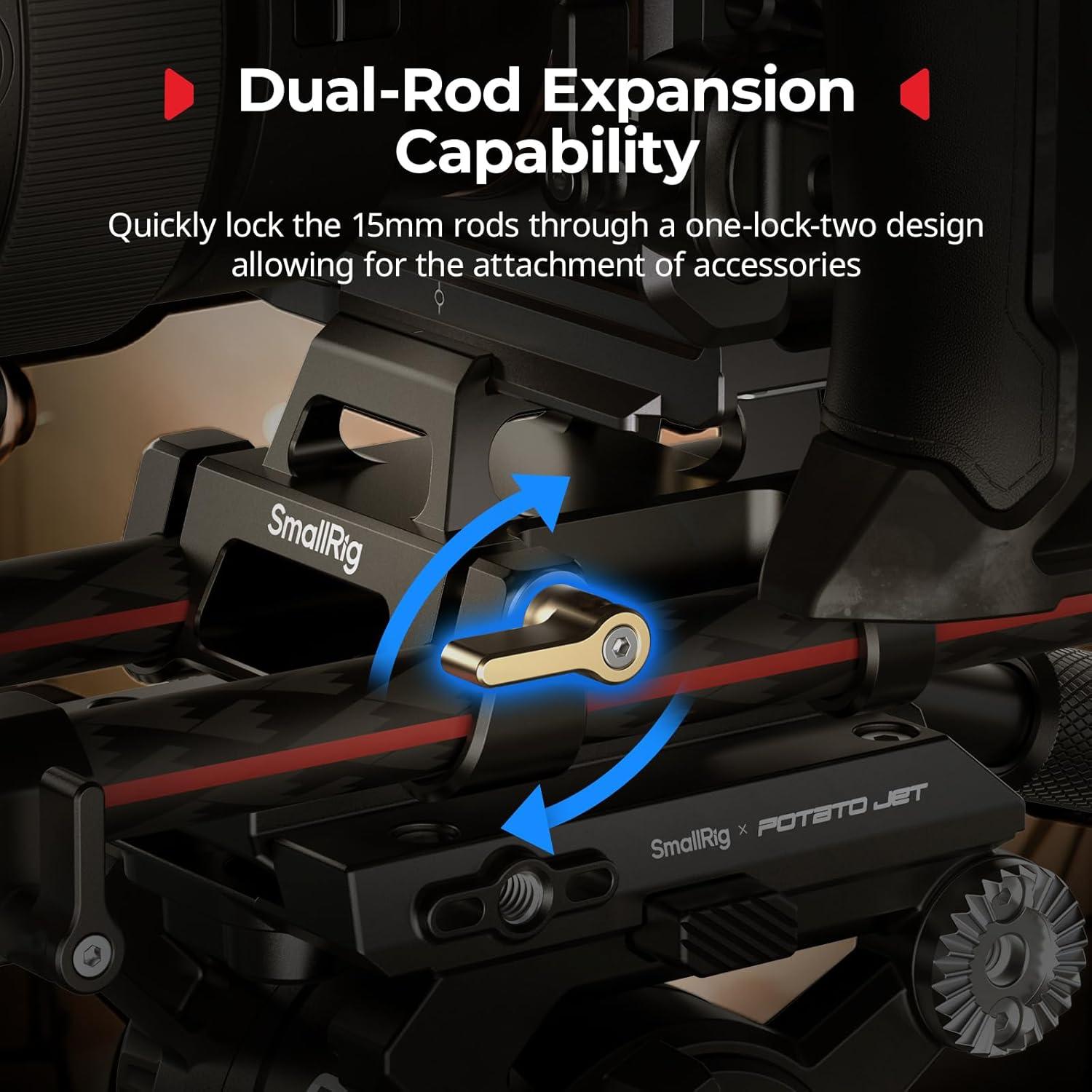 Kit de Placa de Montaje Universal SmallRig 5365 con Doble Varilla 15mm