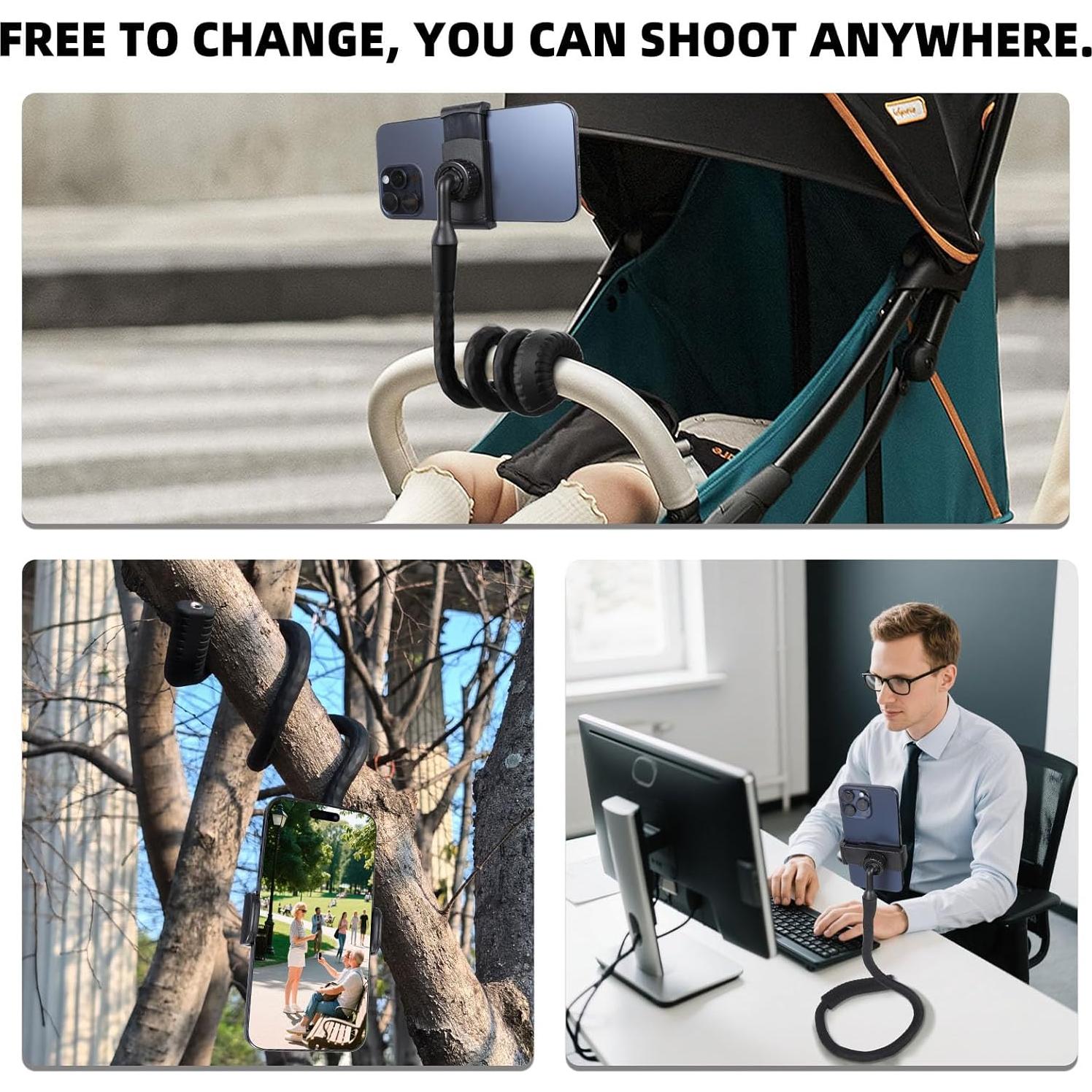 Soporte de Teléfono Flexible FPN FMT-35 60 cm para Móviles 4.7" a 7"