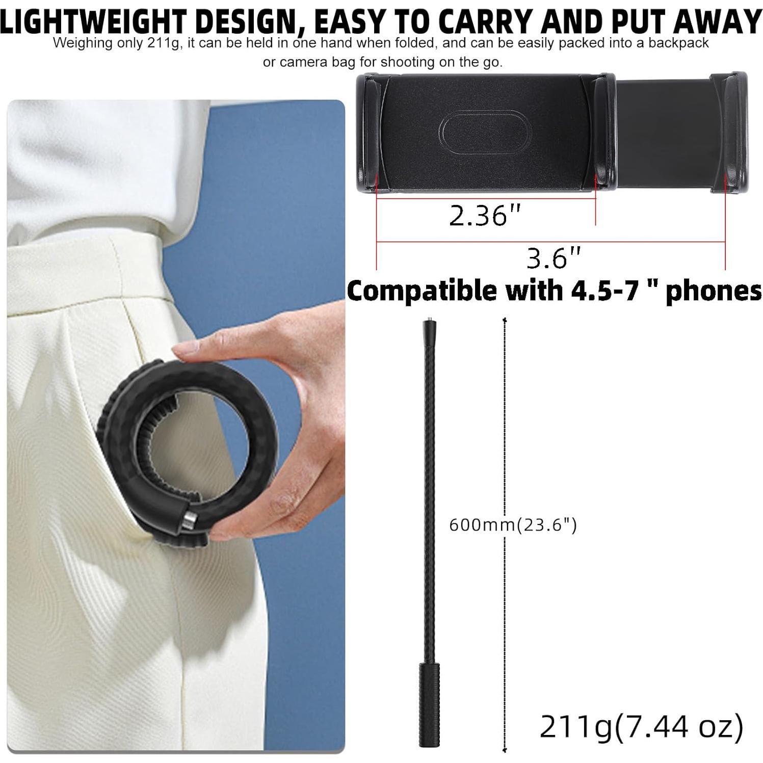 Soporte de Teléfono Flexible FPN FMT-35 60 cm para Móviles 4.7" a 7"