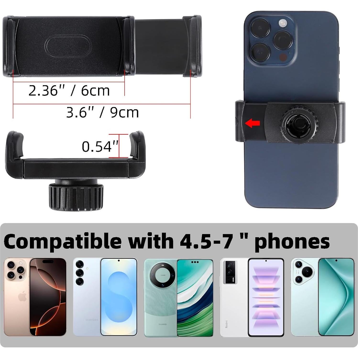 Soporte de Teléfono Flexible FPN FMT-35 60 cm para Móviles 4.7" a 7"