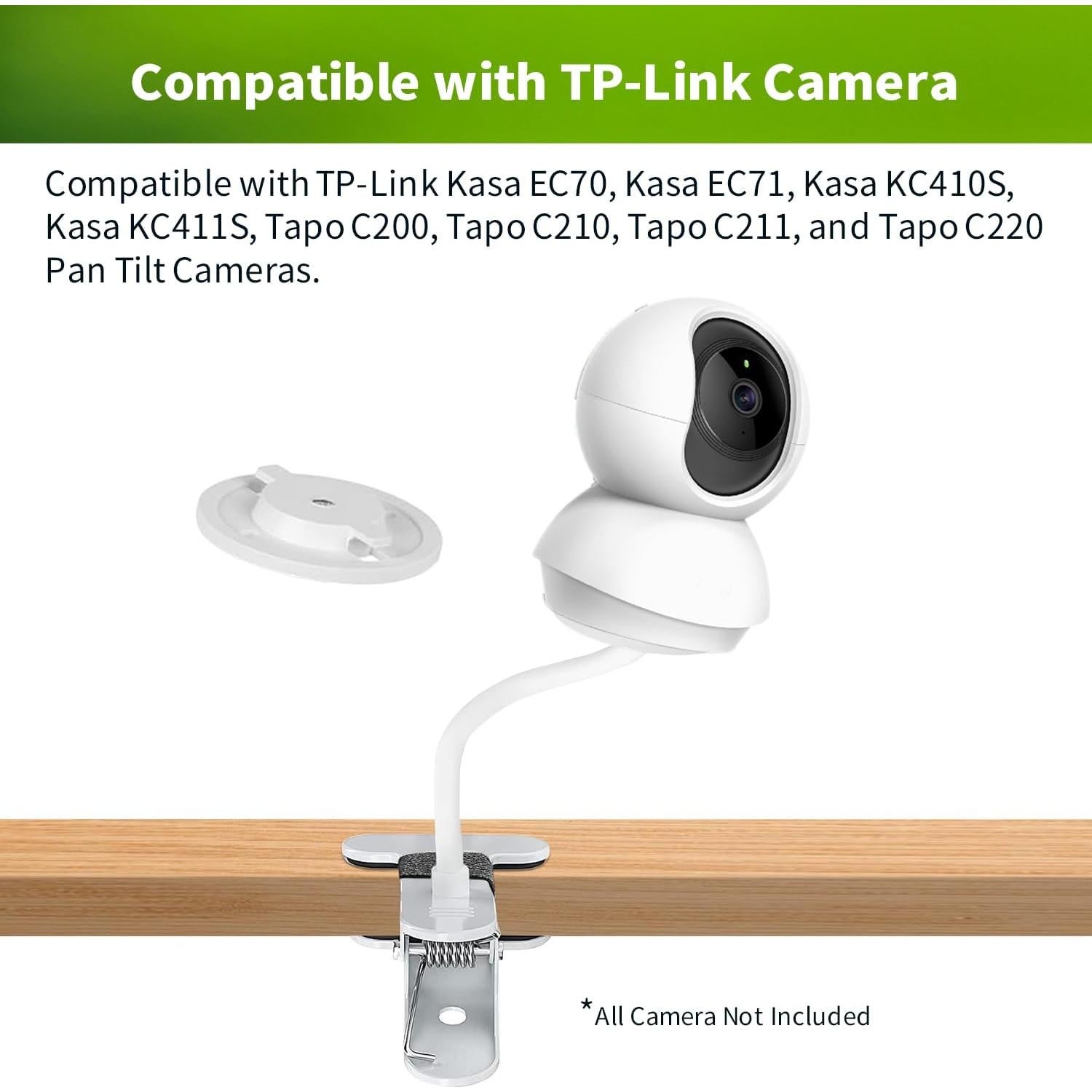 Soporte Flexible para Cámara TP-Link Tapo C200/C210/C220 - Sin Herramientas