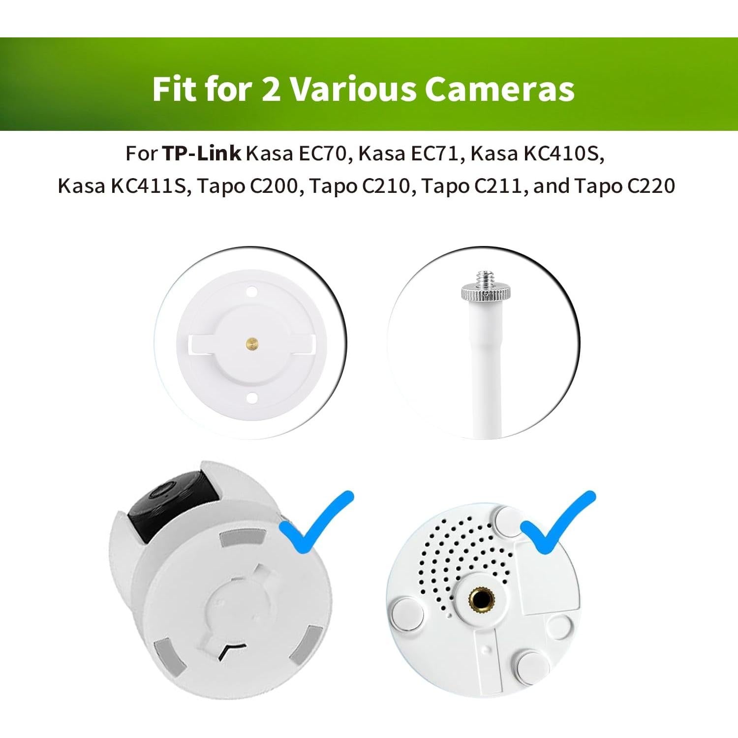 Soporte Flexible para Cámara TP-Link Tapo C200/C210/C220 - Sin Herramientas