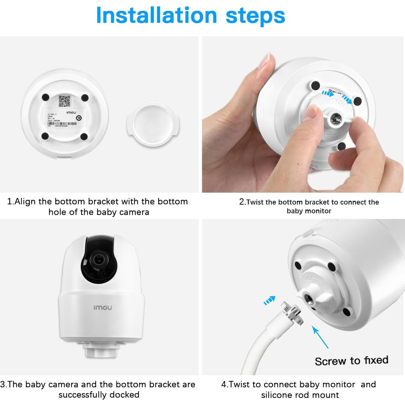 Soporte de Abrazadera HOLACA para Cámara Imou 2K - Pilares de Cuna