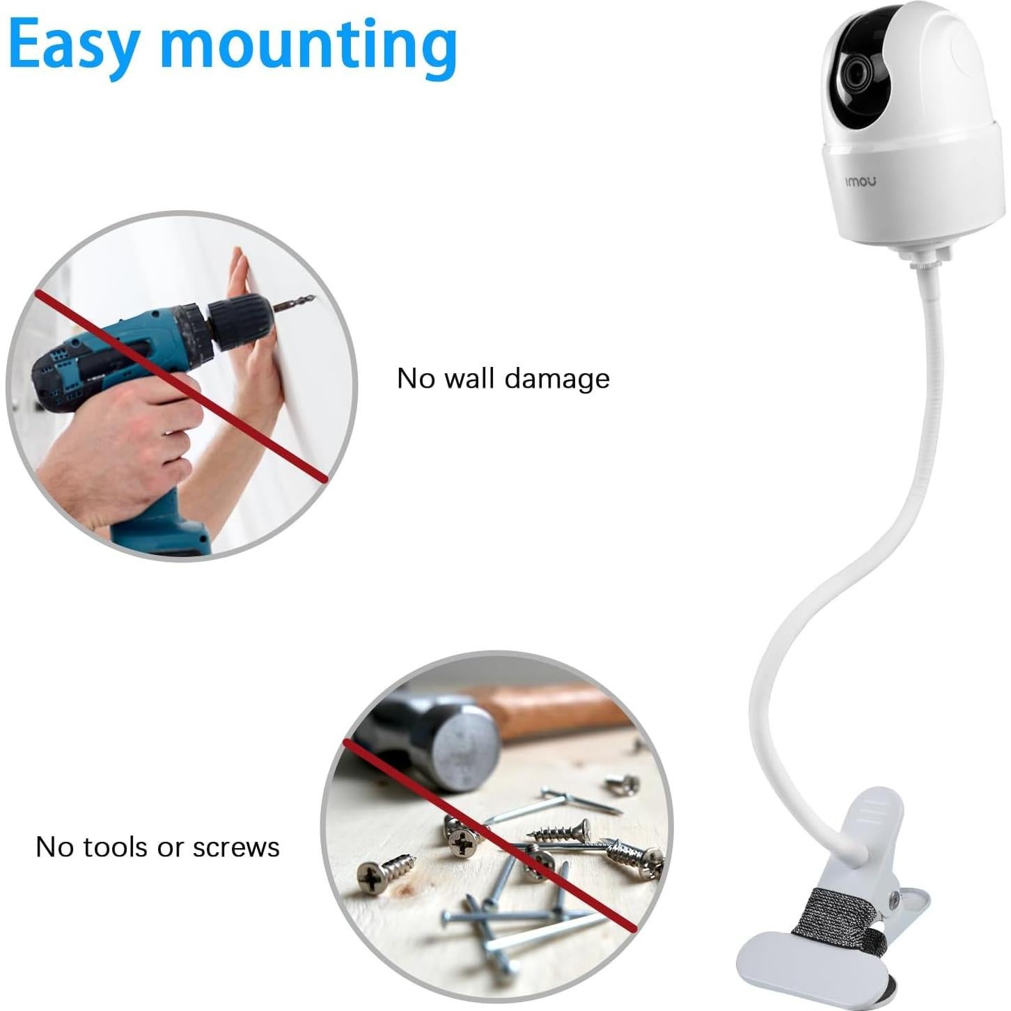 Soporte de Abrazadera HOLACA para Cámara Imou 2K - Pilares de Cuna