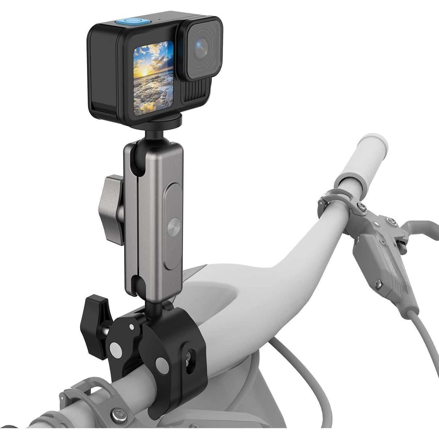 Soporte de cámara para motocicleta TLEVZKM A600 360° ajustable