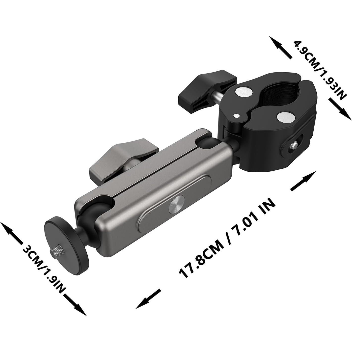 Soporte de cámara para motocicleta TLEVZKM A600 360° ajustable