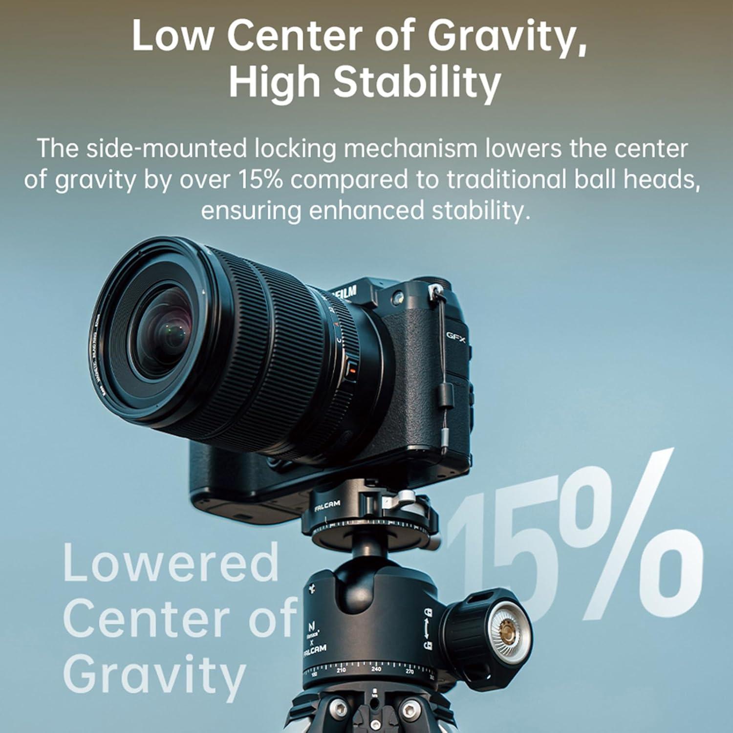 Cabezal de Trípode Falcam F38 Pro XB-3R, Doble Panorama 0.74 kg