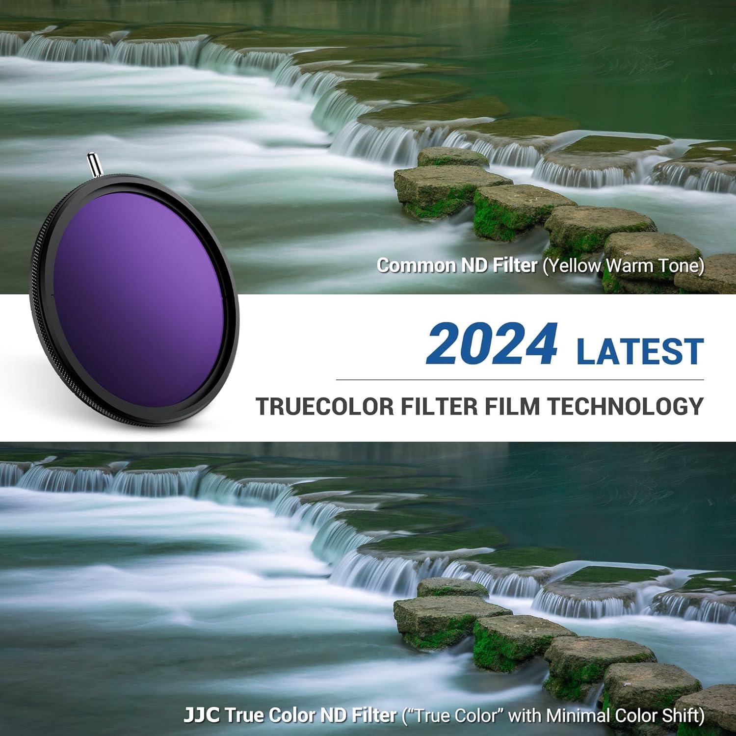 Filtro ND Variable JJC True Color 55mm ND2.5-1000 Sin Cambio de Color