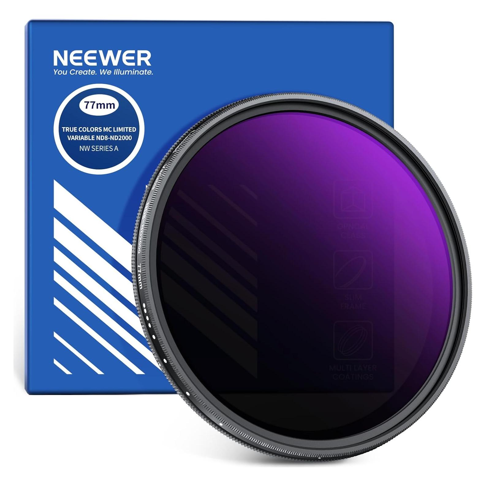 Filtro ND Variable NEEWER 77mm ND8-2000 para Cámaras DSLR