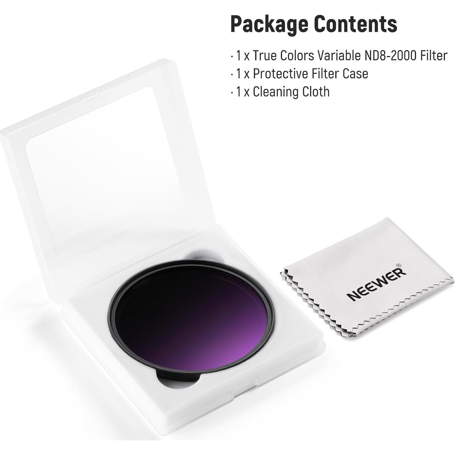 Filtro ND Variable NEEWER 77mm ND8-2000 para Cámaras DSLR