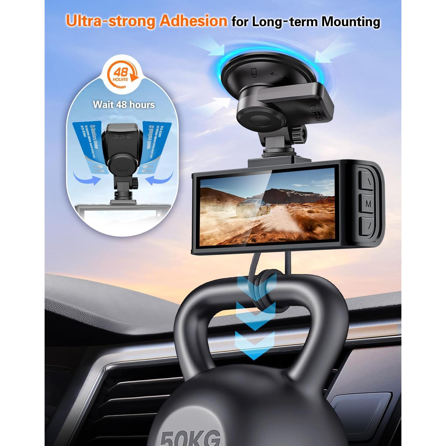 Almohadillas Adhesivas Doble Cara 3M pop-tech para Dash Cam - 4 Piezas