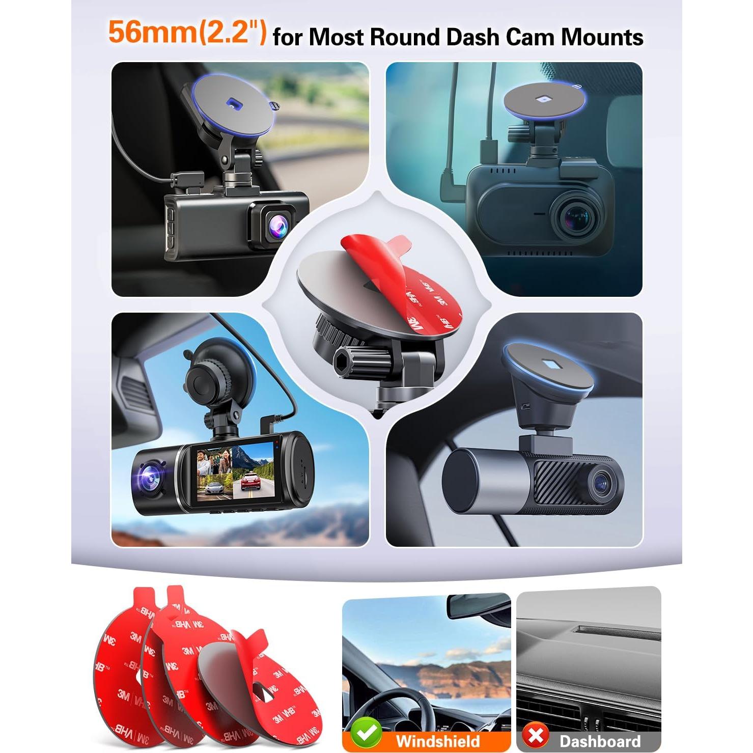 Almohadillas Adhesivas Doble Cara 3M pop-tech para Dash Cam - 4 Piezas