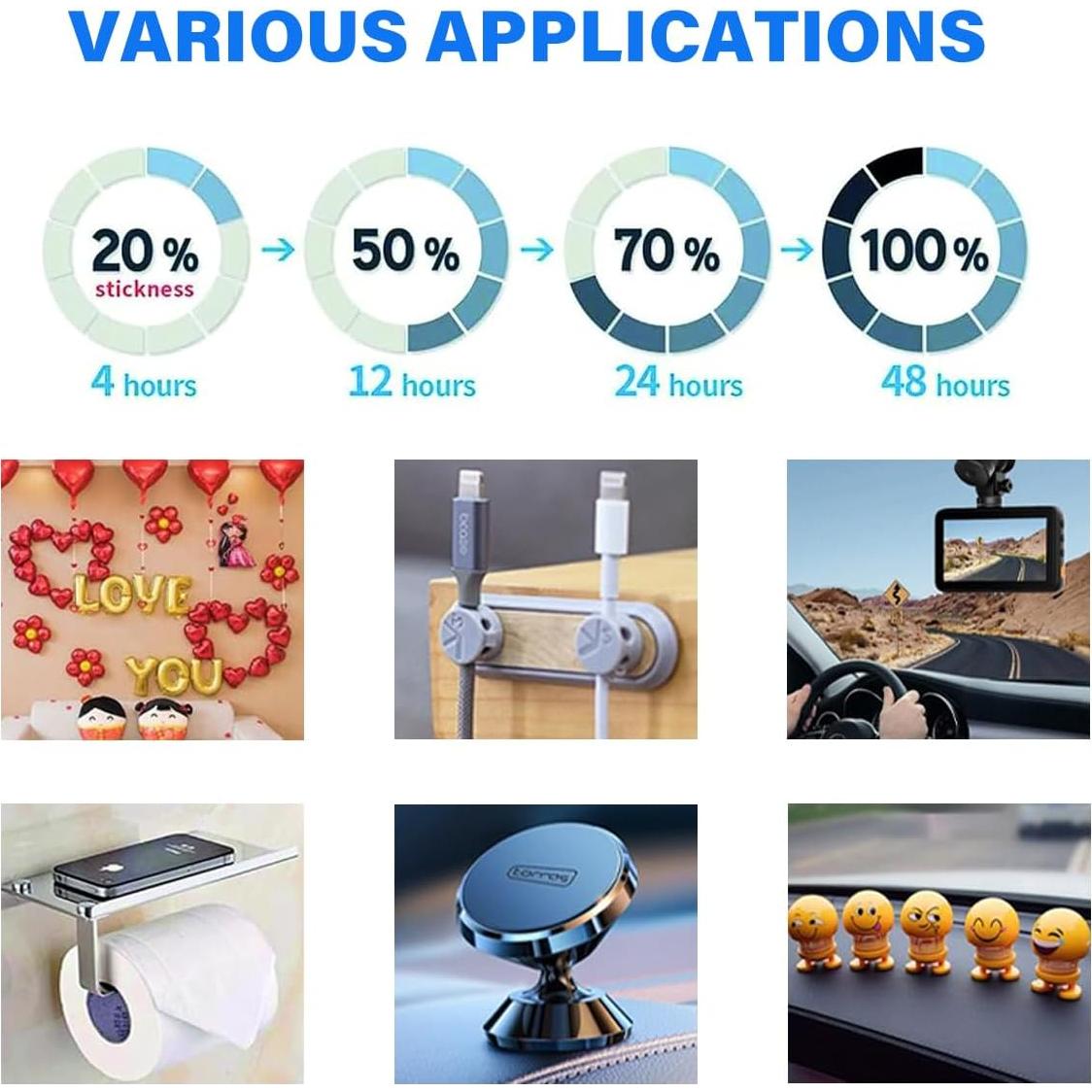 Almohadillas Adhesivas Doble Cara 3M VHB Cuadradas 4 Piezas