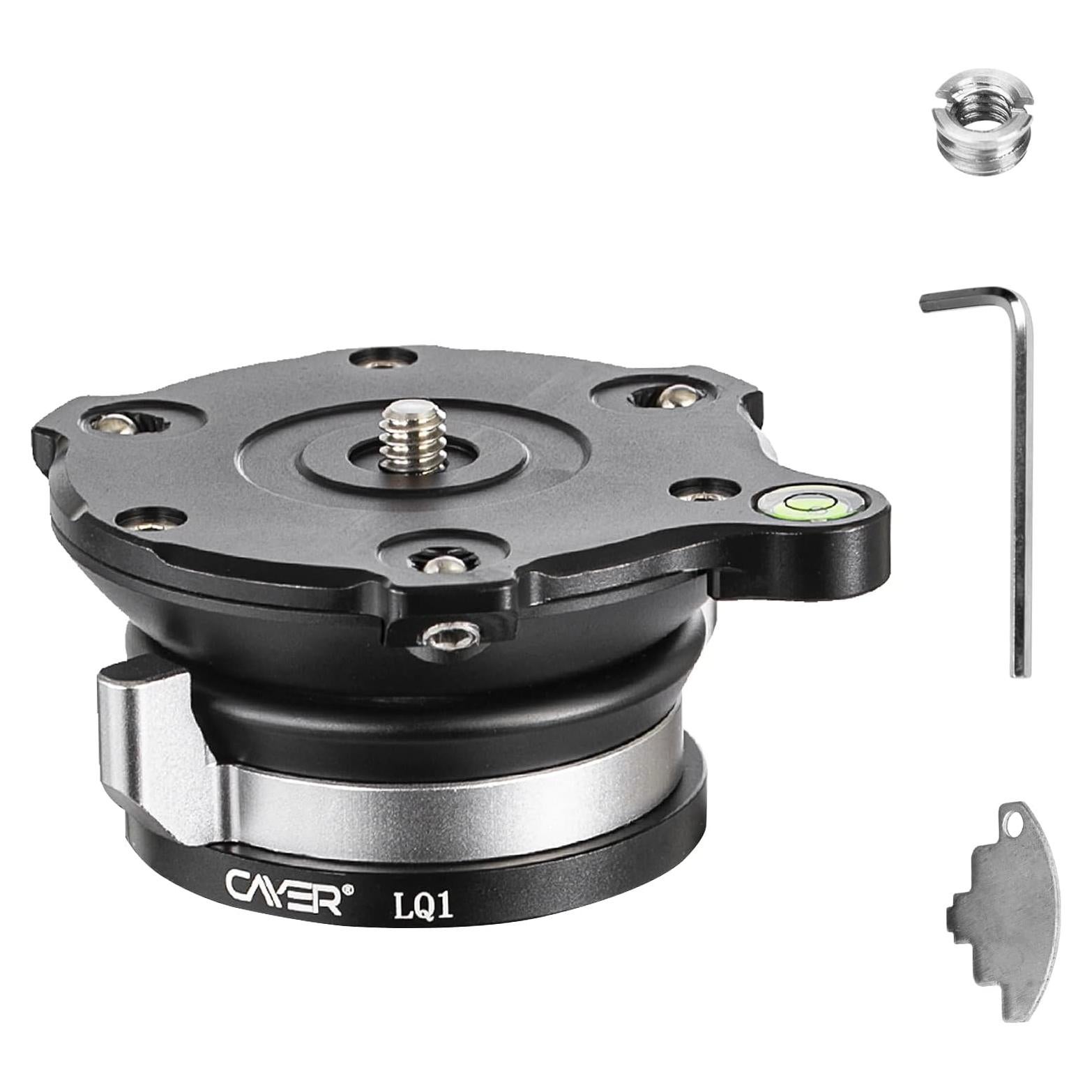 Cabezal de Nivelación de Trípode Cayer, Aluminio 55 mm, 6 kg