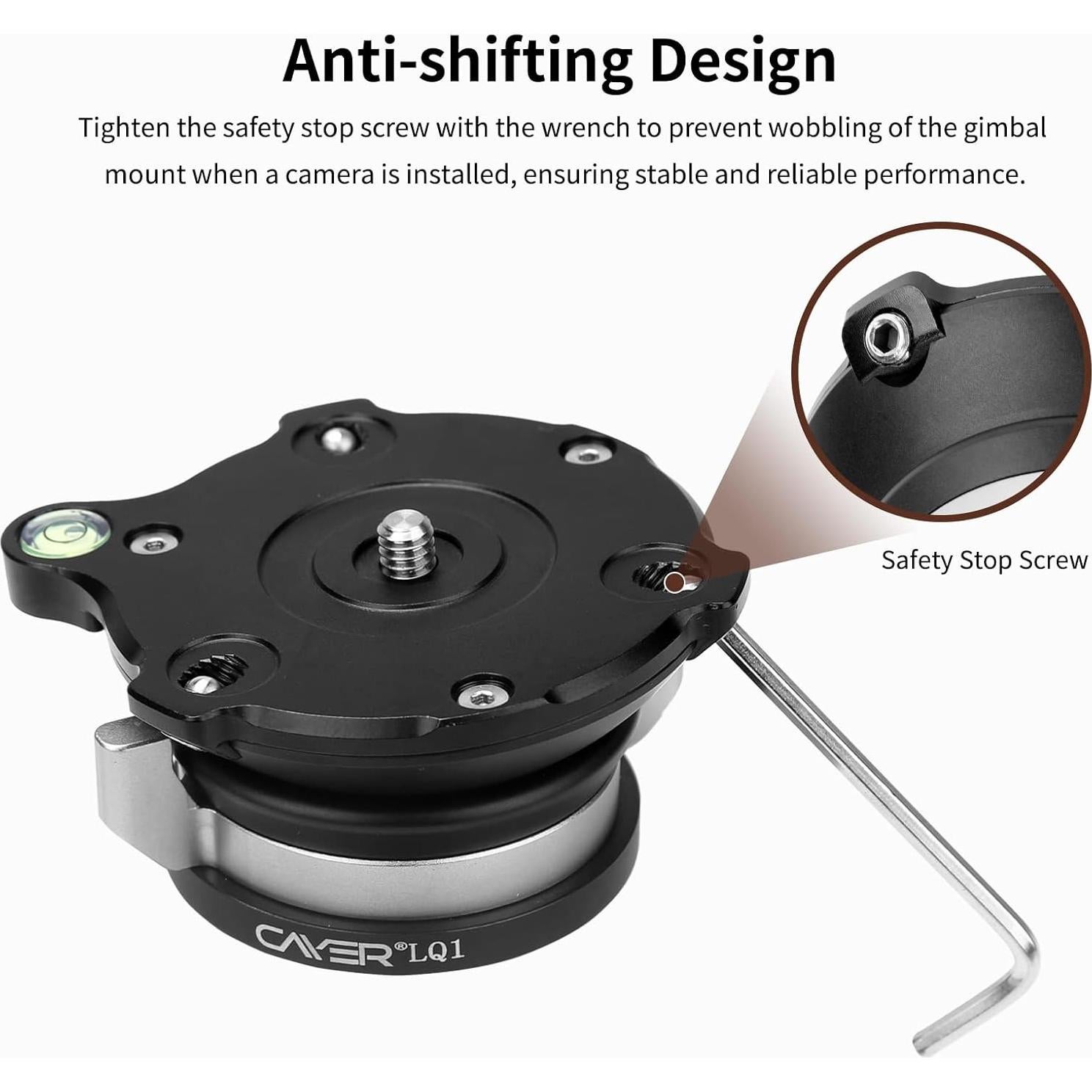Cabezal de Nivelación de Trípode Cayer, Aluminio 55 mm, 6 kg