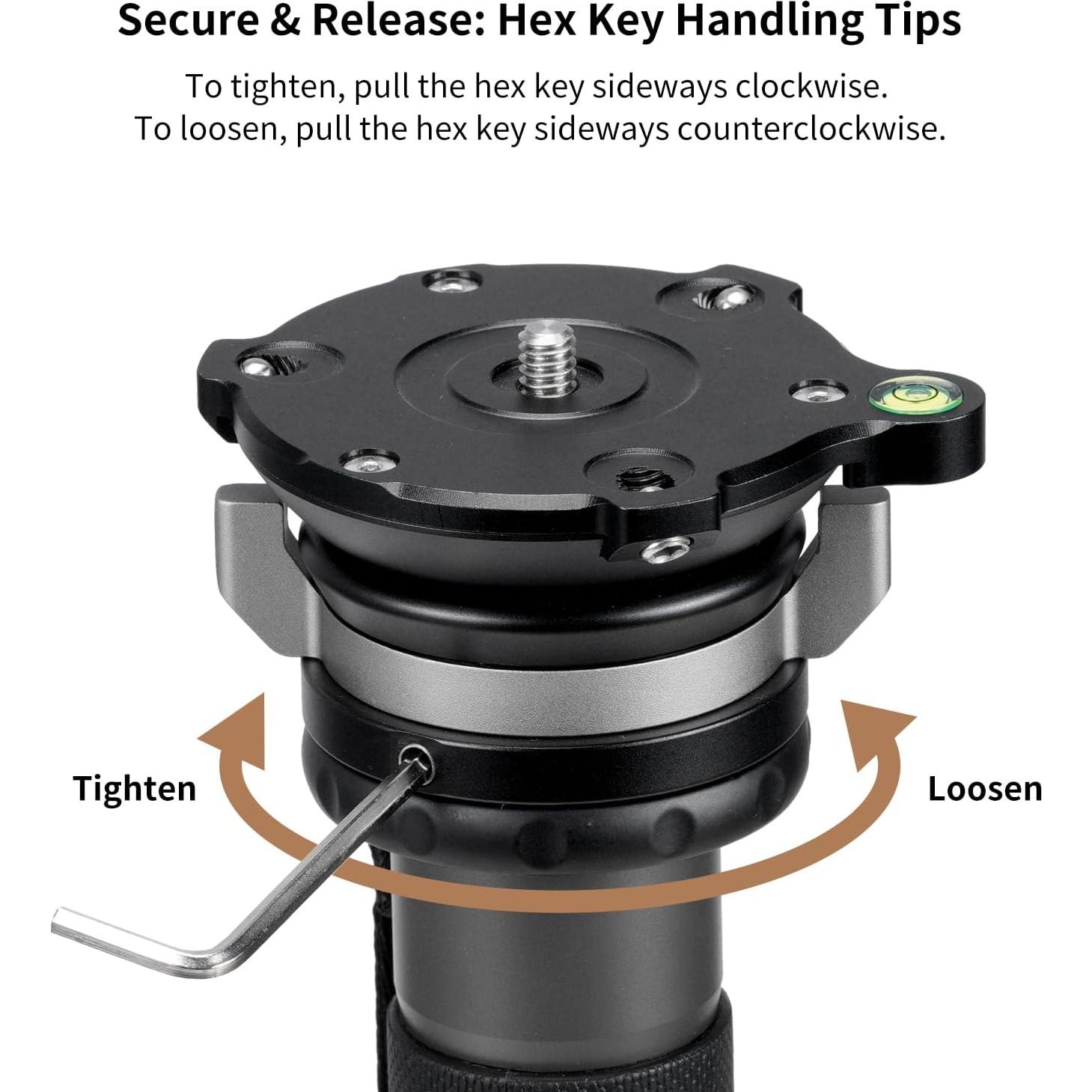 Cabezal de Nivelación de Trípode Cayer, Aluminio 55 mm, 6 kg